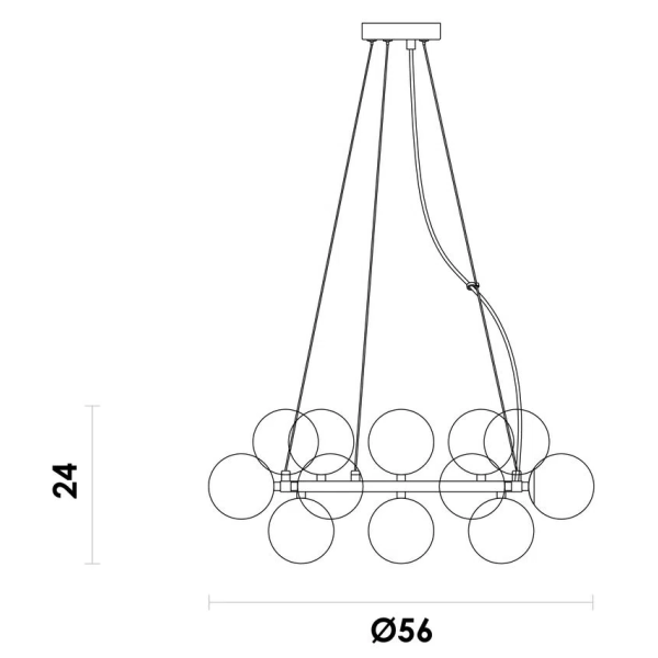 PENDENTE HALO DOURADO E CONHAQUE (D)69.5CM (A)24CM 25XG9 125W