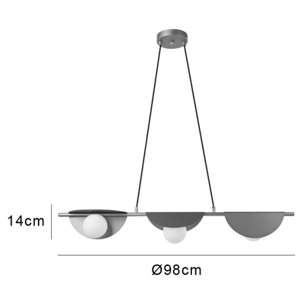 PENDENTE CACAU DOURADO E BRANCO (C)14CM (L)98.5CM (A)13CM 3XG9 75W - HL010