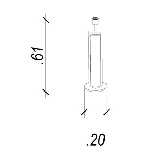 BASE PARA ABAJUR VENETO DOURADO E MARROM (D)20CM (A)60.5CM 1XE27 40W - MI010