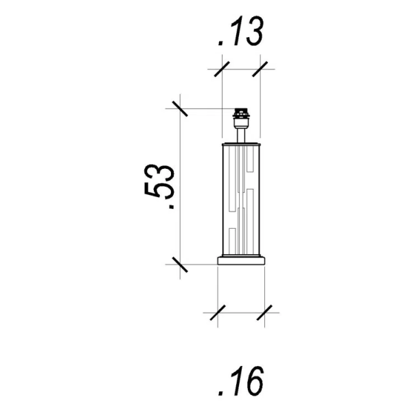 BASE PARA ABAJUR VENETO DOURADO E TRANSPARENTE (D)16CM (A)53CM 1XE27 40W - MI008