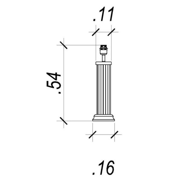 BASE PARA ABAJUR VENETO DOURADO E TRANSPARENTE (D)15.5CM (A)53.5CM 1XE27 40W - MI007