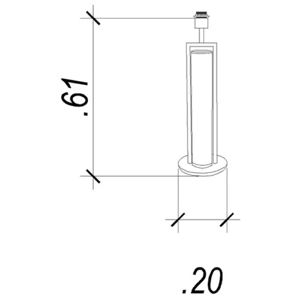 BASE PARA ABAJUR VENETO DOURADO E MARROM (D)17CM (A)58.5CM 1XE27 40W - MI009