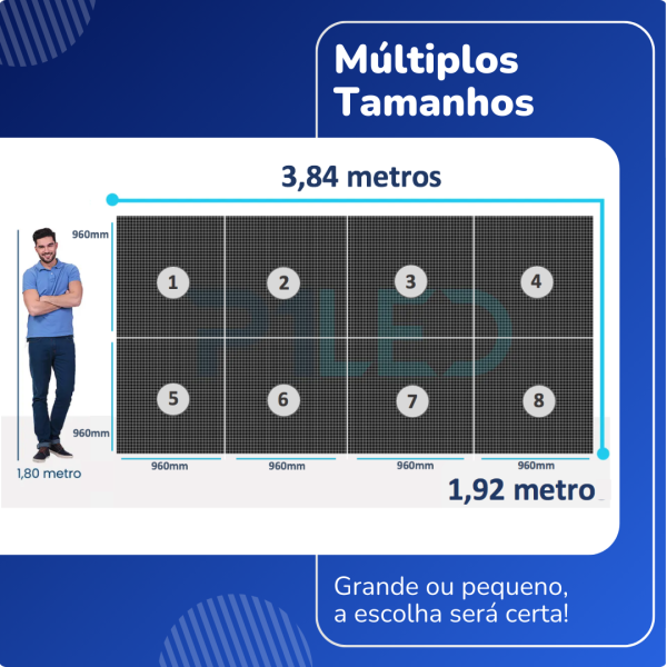 Painel de LED Outdoor P5, P8 e P10 com Gabinete Rental 960*960mm - 5