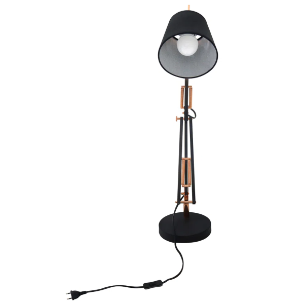 ABAJUR SCOPE COBRE E PRETO (D)15CM (A)72CM 1XE27 40W