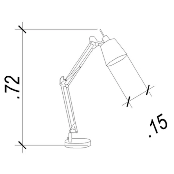 ABAJUR SCOPE COBRE E PRETO (D)15CM (A)72CM 1XE27 40W