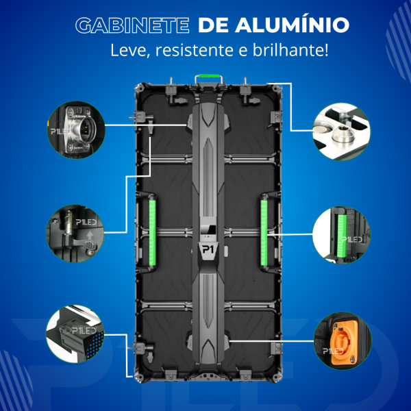 Painel de LED Outdoor P2.9, P3.9 com Gabinete Rental 500*1000mm - 2