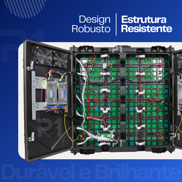 Painel de LED Outdoor P5, P8 e P10 com Gabinete Rental 960*960mm - 3