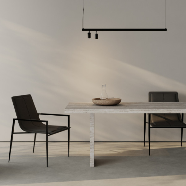 FRAN PENDENTE 200CM 36W 4000L 3000K+4XMR11 LONGO (LED LUZ INDIRETA)