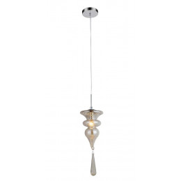 PENDENTE ORGANIKA CROMADO E CHAMPAGNE (D)15.5CM (A)42CM 1XE14 40W - KB002A