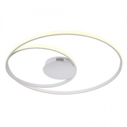 PLAFON DE SOBREPOR ORBITA BRANCO (D)69 + 38CM (A)2CM 1X60W 3000K 3230LM - GD007LW