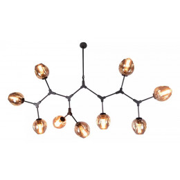 PENDENTE ORBE PRETO E CHAMPAGNE (C)150CM (L)40CM (A)95CM 9XE27 360W - KY001L