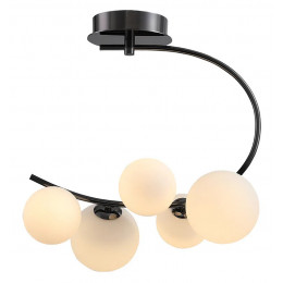 PLAFON DE SOBREPOR NERO CROMO NEGRO E BRANCO (C)49CM (L)33CM (A)53CM 5XG9 50W - MM001
