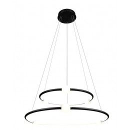 PENDENTE NEBULA PRETO E BRANCO (D)87 + 64CM 1X80W 3000K 4000LM - DW005LB