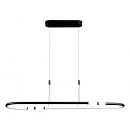 PENDENTE NÉBULA PRETO E BRANCO (C)105CM (L)28CM 1X42W 3000K 2100LM - DW006B