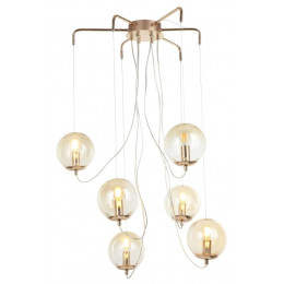 PENDENTE MÓBILE DOURADO E CHAMPAGNE (D)65CM 6XE14 78W - BB014