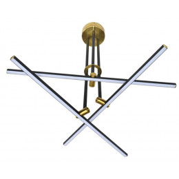 PENDENTE MOB 60CM X 53CM X 57CM 3 X LED 10W 127V / 220V DOURADO E PRETO - EY002