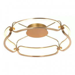 PLAFON DE SOBREPOR LUMINA DOURADO (D)60CM (A)17CM 1X45W 3000K 2250LM - BB016LG