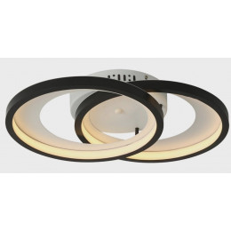 PLAFON DE SOBREPOR LOOP PRETO E BRANCO (C)32CM (L)47CM (A)9CM 1X40W 3000K 1100LM - HM007WB