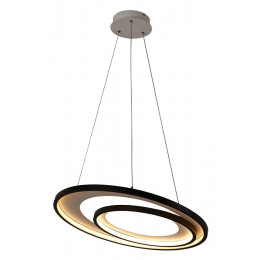 PENDENTE LOOP PRETO E BRANCO (D)62 +42CM (A)2.2CM 1X48W 3000K 1500LM - HM009WB