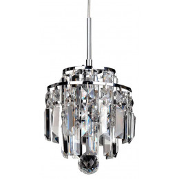 PENDENTE KRI CROMADO E TRANSPARENTE (D)18CM (A)21CM 1XG9 40W - HU2105