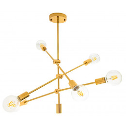 PENDENTE IPANEMA DOURADO (D)68CM (A)139CM 6XE27 240W - RM004G