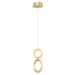 PENDENTE GINGA DOURADO E BRANCO (D)17CM (A)30CM 2X5W 3000K 420LM - BB023