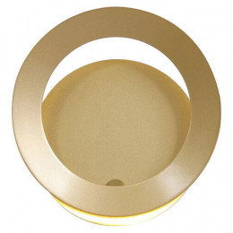 ARANDELA GINGA DOURADO E BRANCO (D)17CM (L)10.5CM (A)17CM 1X6W 3000K 300LM - BB025