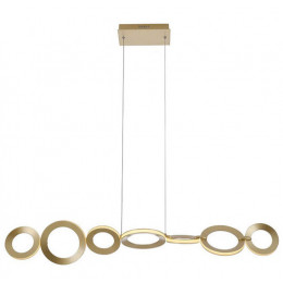 PENDENTE GINGA DOURADO E BRANCO (C)105CM (L)17CM (A)17CM 1X33W 3000K 1470LM - BB024