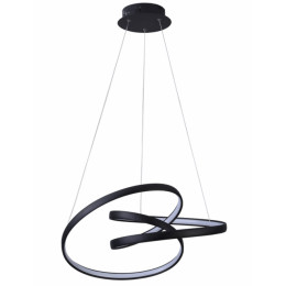 PENDENTE ZIG PRETO (C)57CM (L)47CM (A)26CM 1X35W 3000K 1800LM - TP001B