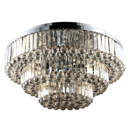 LUSTRE DIJON CROMADO E TRANSPARENTE (D)70CM (A)60CM 12XE14 480W - AQ009