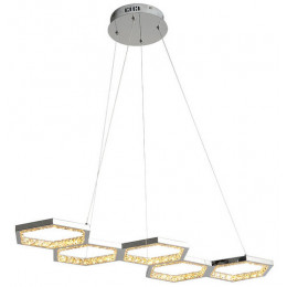 PENDENTE COLMÉIA CROMADO E CHAMPANHE (C)90CM (L)30CM 1X54W 3000K 2700LM - DW001