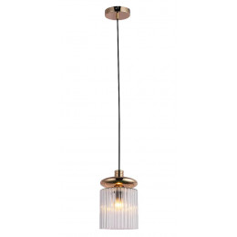 PENDENTE TULE DOURADO E TRANSPARENTE (D)15CM (A)22CM 1X4W E14