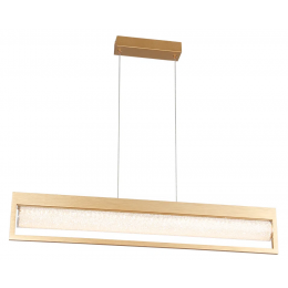 PENDENTE GLITTER DOURADO E TRANSPARENTE (C)76CM (L)6CM (A)13.5CM 1X20W 3000K 1000LM - HC009S