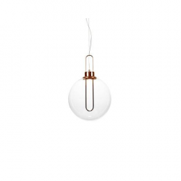 PENDENTE GHIANDA DOURADO E TRANSPARENTE (D)30CM (A)46.5CM  1X3W 3000K 300LM