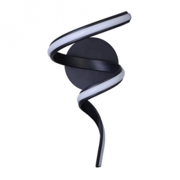 ARANDELA FLUIRE PRETO (C)20CM (L)30CM (A)40CM 1X12W 3000K 720LM - RE007B