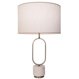 BASE PARA ABAJUR OVALE BRONZE E BRANCO (D)16CM (L)14CM (A)56CM 1XE27 40W - GL019G