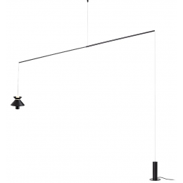 PENDENTE CORDEL PRETO E BRANCO (D)15CM (A)13CM 5W + 2WW 2700K 350LM - CD006