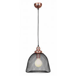 PENDENTE COPPER COBRE E PRETO (D)32CM (A)35CM 1XE27 40W - XN001