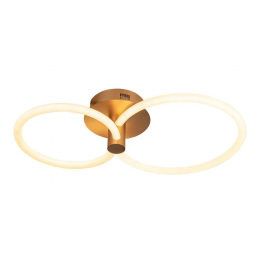 PLAFON CIRCOLO FRENCH GOLD E BRANCO (C)69CM (L)39CM (A)15CM 1X32,4W 3000K 1 - BB021