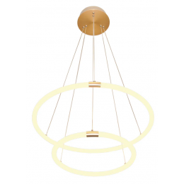 PENDENTE CIRCOLO FRENCH GOLD E BRANCO (D)60CM 1X43,2W 3000K 2160LM - BB022