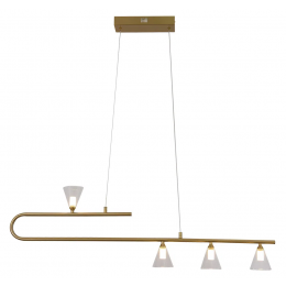 PENDENTE CALIX DOURADO (C)110CM (L)9CM (A)34CM 4X3W 2700K 900LM - OC019