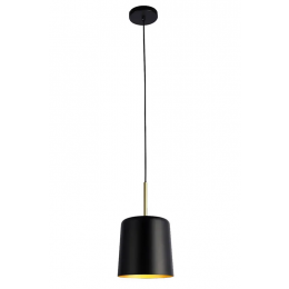 PENDENTE BOT PRETO E DOURADO (D)20CM (A)35CM  1X40W   E27