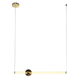 PENDENTE BOSSA NOVA DOURADO E BRANCO (D)12CM (A)90CM 1X20W 3000K 1000LM - OC006