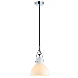 PENDENTE BAR D 14CM X 22CM 1XG9 127V / 220V BRANCO E CROMADO - OP057C