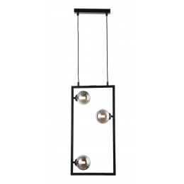 PENDENTE BALANÇO PRETO E FUME (C)30CM (A)60CM 3XG9 75W - TR004B