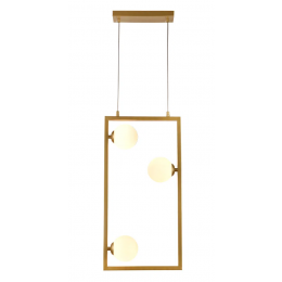 PENDENTE BALANÇO DOURADO E BRANCO (D)30CM (A)60CM 3XG9 75W - TR004