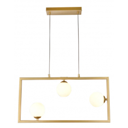 PENDENTE BALANÇO DOURADO E BRANCO (D)60CM (A)30CM 3XG9 75W - TR003