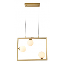 PENDENTE BALANÇO DOURADO E BRANCO (D)45CM (A)35CM 3XG9 75W - TR005