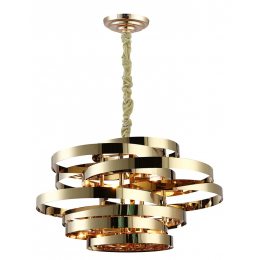 PENDENTE ATHENA DOURADO (D)80CM (A)40CM 5XE14 200W - AQ029