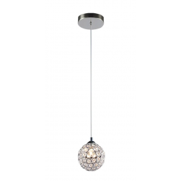 PENDENTE ARPEJO CROMADO E TRANSPARENTE (D)11CM 1XG9 40W - GA011